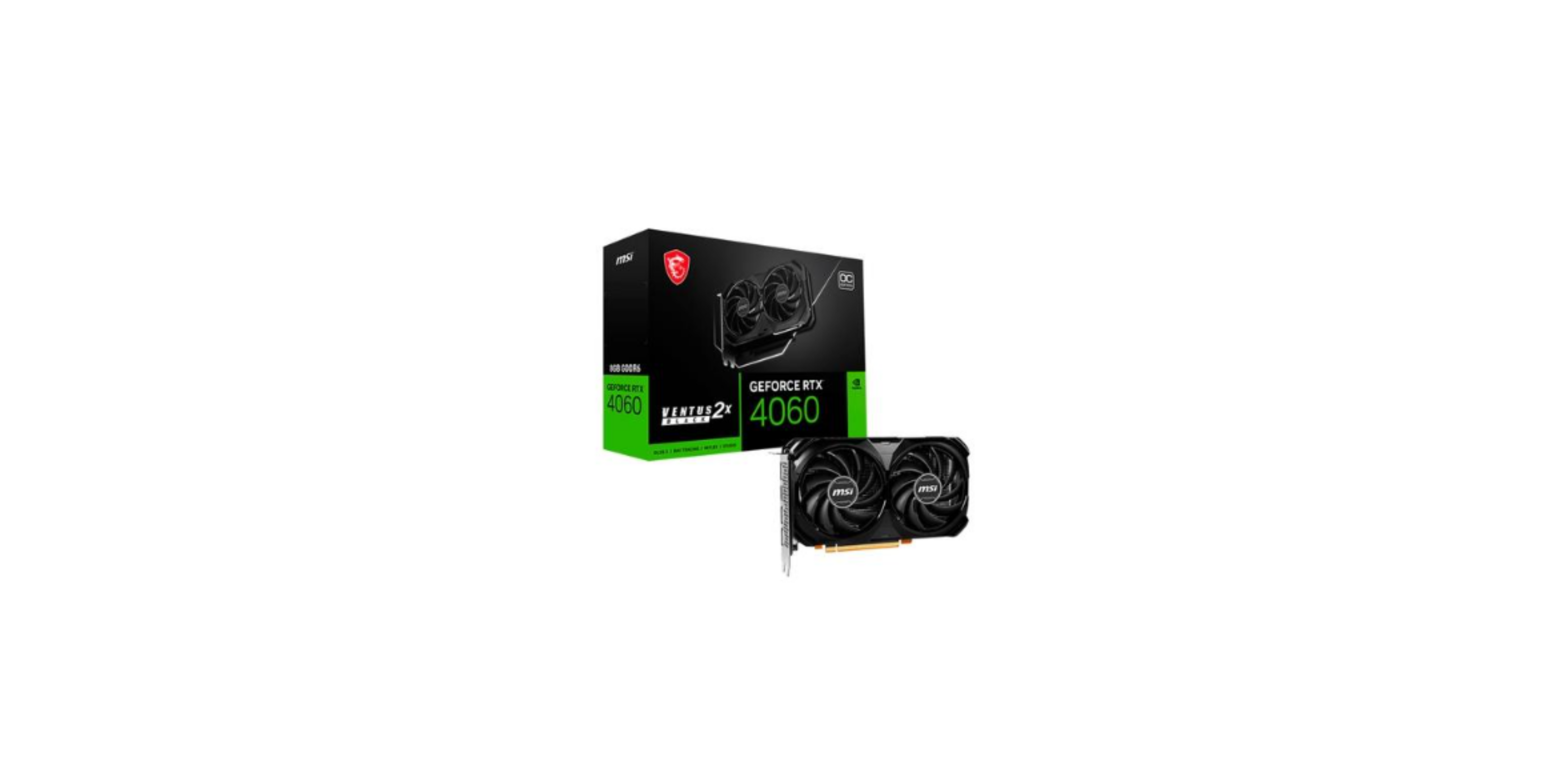 VGA GeForce 8GB RTX 4060 Ventus 2X Black OC GDDR6, MSI